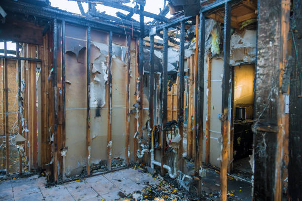 Professional Fire Damage Removal technician working in Columbus, NJ